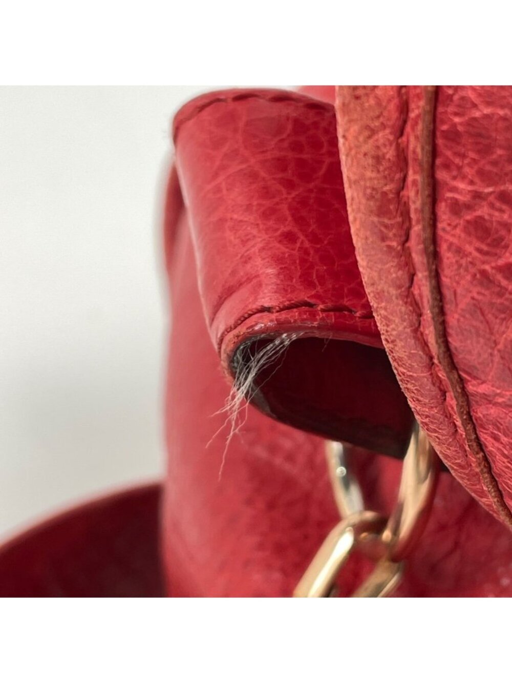 Balenciaga the Giant Part Time 2-Way Shoulder Bag Leather Red - Picture 4 of 12